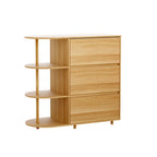 Contemporary 3-Drawer Storage Cabinet with Shelves