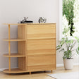 Contemporary 3-Drawer Storage Cabinet with Shelves