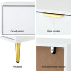 Elegant 3-Drawer Lowboy Cabinet in White