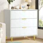 Elegant 3-Drawer Lowboy Cabinet in White