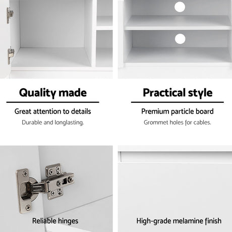 Artiss 120cm White TV Cabinet Entertainment Unit