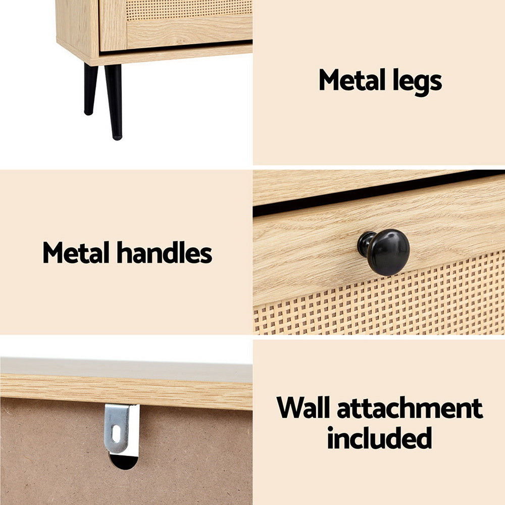 Elegant Pine Shoe Rack with Flip-out Drawers