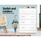 Sleek White 4-Drawer Chest of Drawers