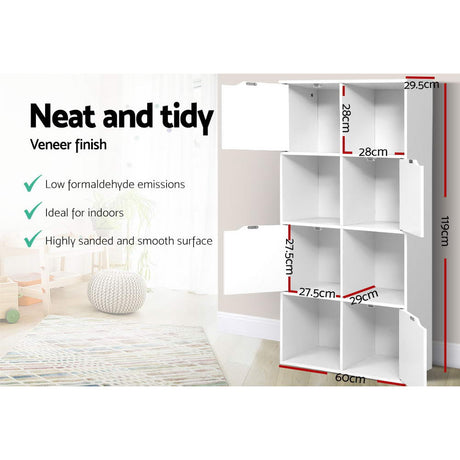 Artiss DANA White 8 Cube Shelf