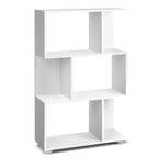 Artiss NINA White 3-Tier Zig-Zag Bookshelf