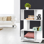 Artiss NINA White 3-Tier Zig-Zag Bookshelf