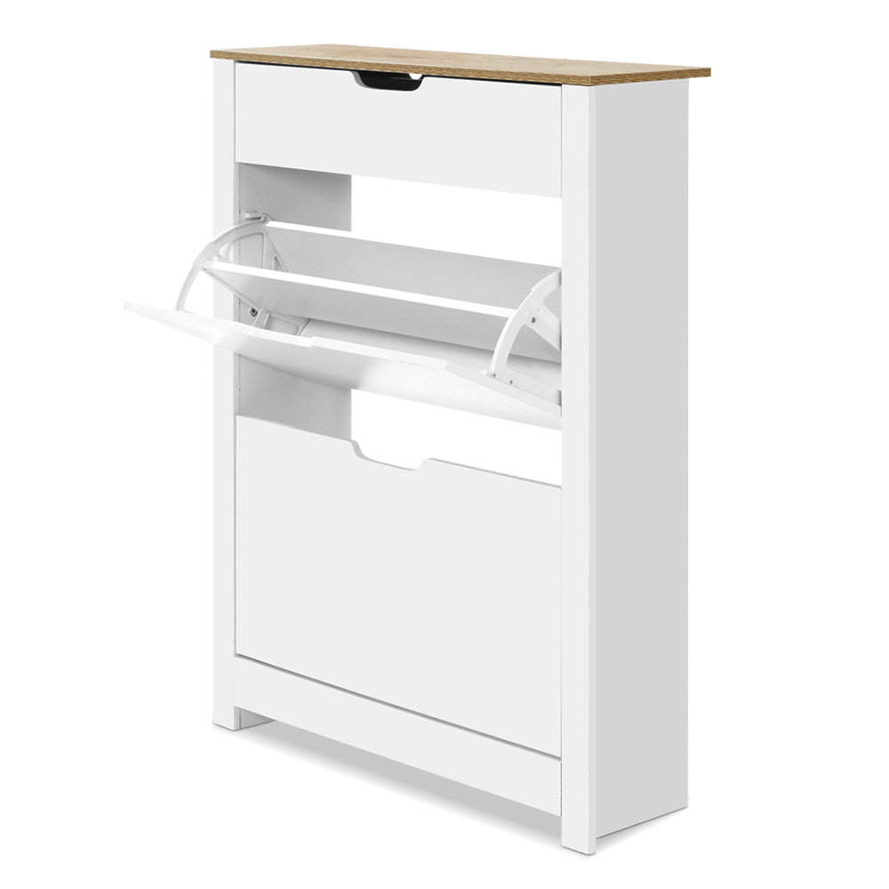 Modern White Shoe Rack Cabinet for Organization