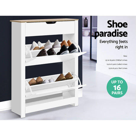 Modern White Shoe Rack Cabinet for Organization