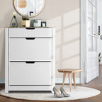 Modern White Shoe Rack Cabinet for Organization