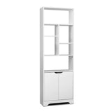 Artiss GINA White Bookshelf with Cabinet