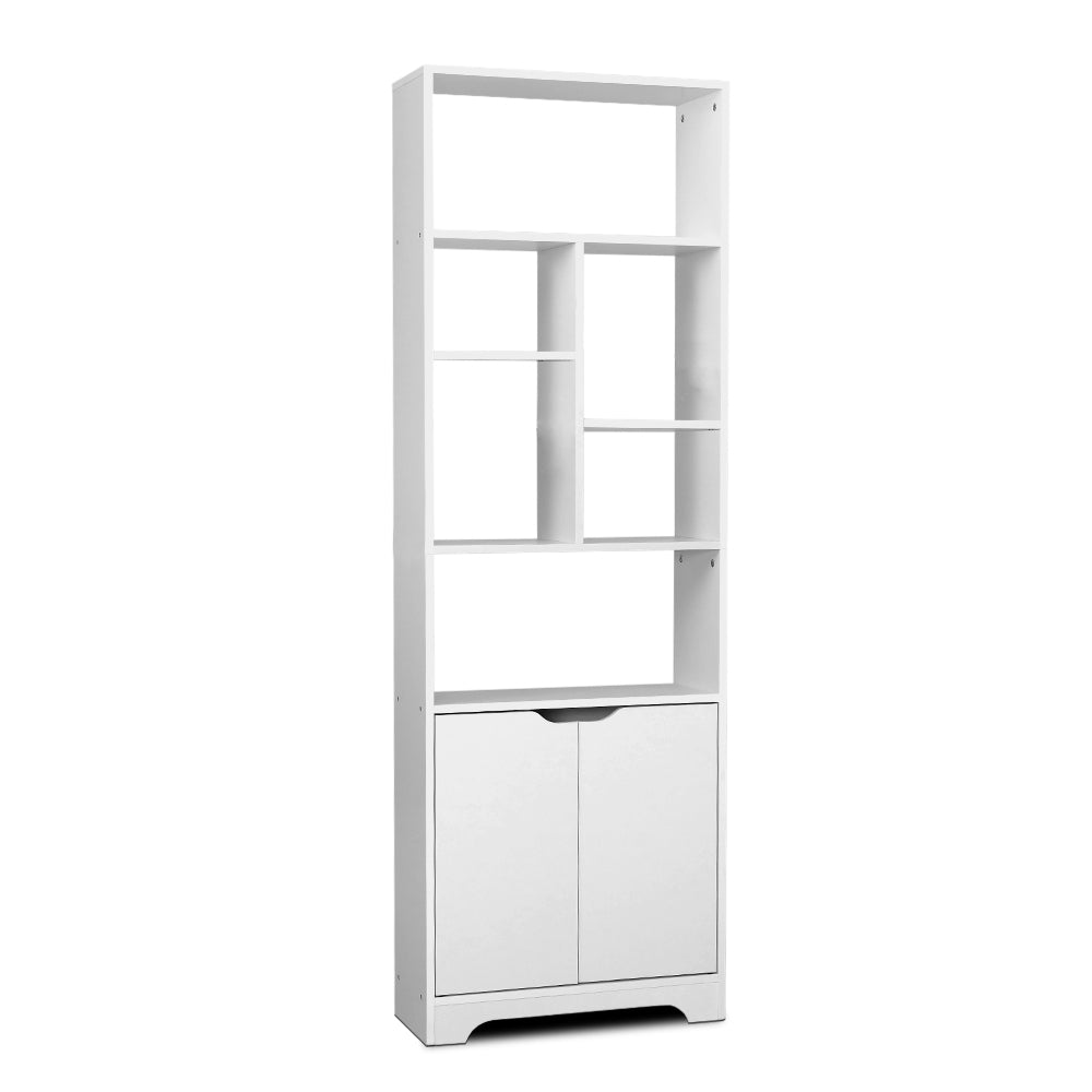 Artiss GINA White Bookshelf with Cabinet