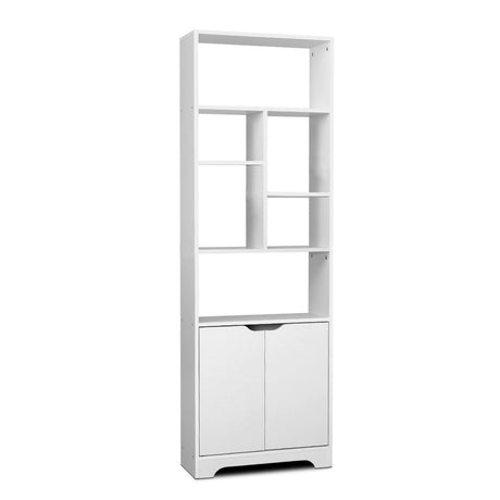 Artiss GINA White Bookshelf with Cabinet