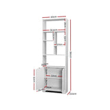 Artiss GINA White Bookshelf with Cabinet