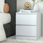 Artiss Bedside Table 2 Drawers - PEPE Compact Bedroom Storage Nightstand