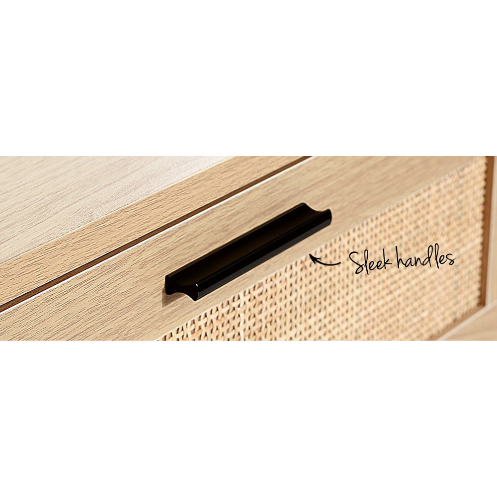 Rattan Tallboy Chest of Drawers - 4 Drawers
