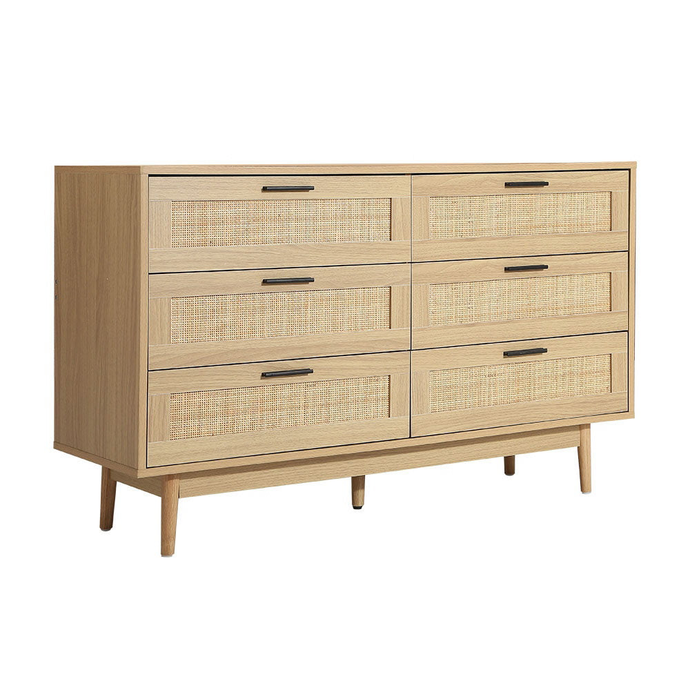 Modern Oak 6-Drawer Chest of Drawers