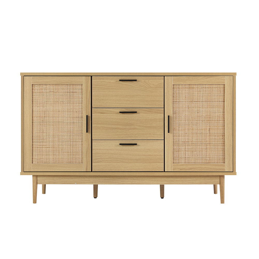 Artiss BRIONY Oak Rattan Buffet Sideboard