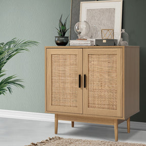 Artiss Briony Oak Rattan Buffet Sideboard
