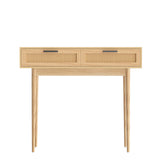 Artiss Elegant Console Table with Rattan Drawers