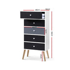 Scandinavian Tallboy Chest of Drawers - White