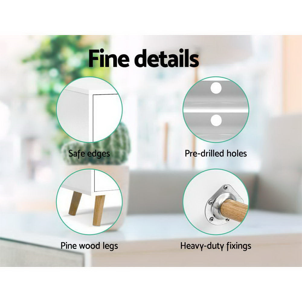 Artiss Larin 120cm White TV Cabinet