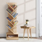 Artiss Tree Bookshelf - 7 Tier ECHO Oak
