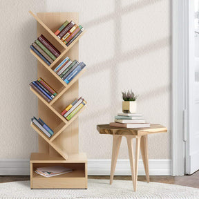 Artiss Tree Bookshelf - 7 Tier ECHO Oak