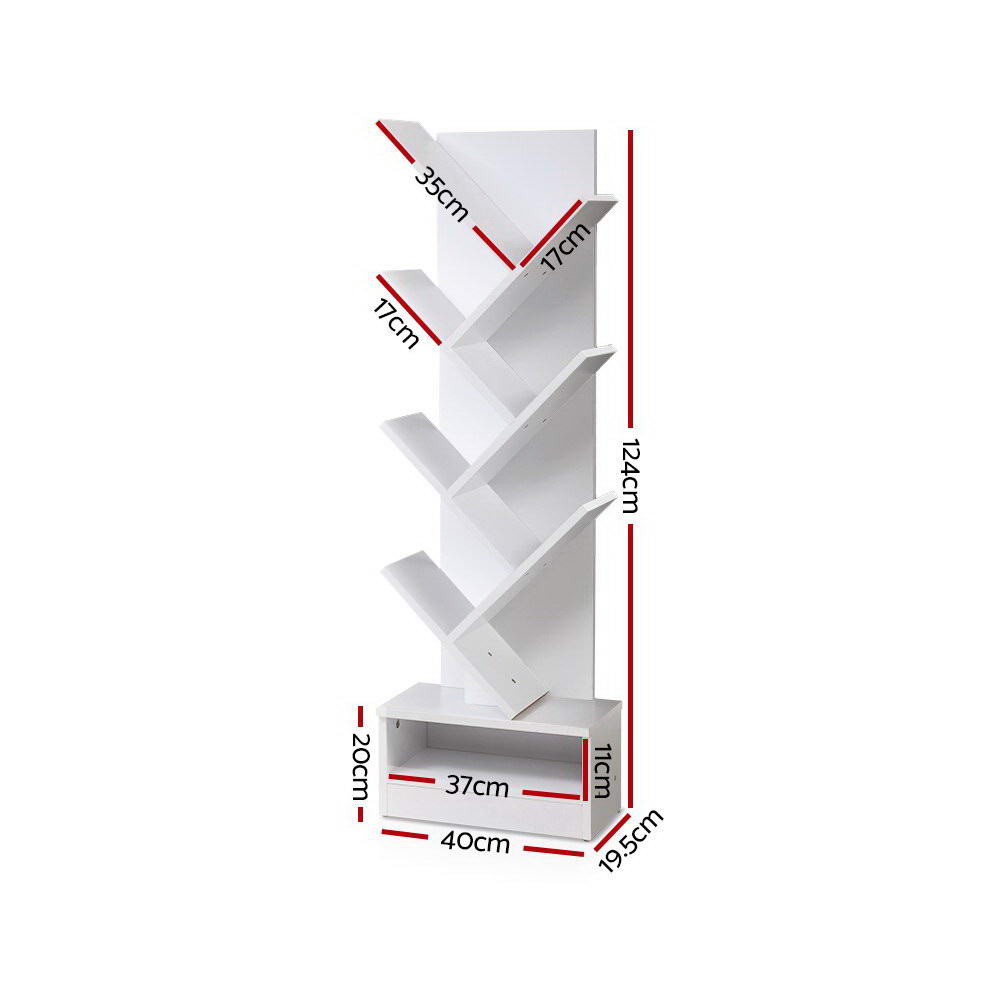 Artiss ECHO White 7-Tier Tree Bookshelf