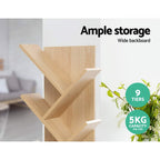 Artiss Natural Tree Bookshelf - 9 Tiers