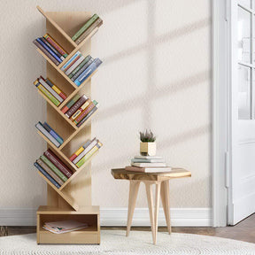 Artiss Natural Tree Bookshelf - 9 Tiers