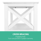 Artiss 3-Tier White Console Table