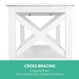 Artiss 3-Tier White Console Table
