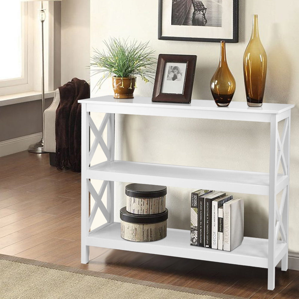 Artiss 3-Tier White Console Table