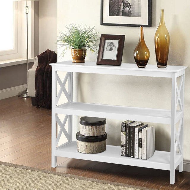 Artiss 3-Tier White Console Table