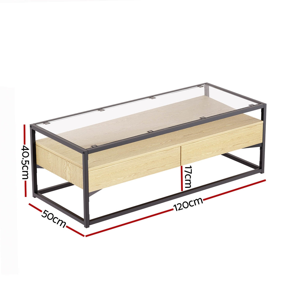 Artiss Modern Coffee Table with Drawers