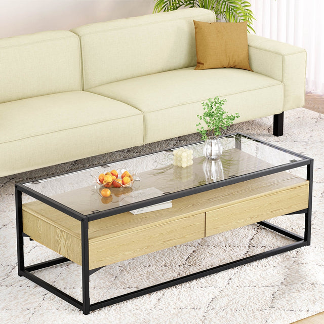 Artiss Modern Coffee Table with Drawers