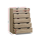 Scandinavian-Inspired 6 Drawer Tallboy Storage