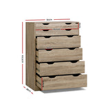 Scandinavian-Inspired 6 Drawer Tallboy Storage