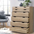 Scandinavian-Inspired 6 Drawer Tallboy Storage