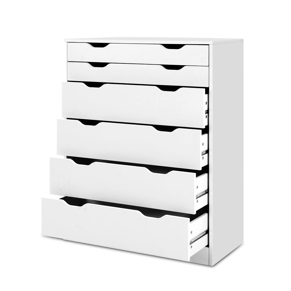 Scandinavian-Inspired 6 Drawer Tallboy Storage