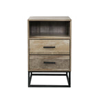 Artiss Bedside Table 2 Drawers with Shelf - BADAN