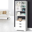 Artiss NANA White Bookshelf with Drawers