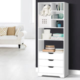 Artiss NANA White Bookshelf with Drawers
