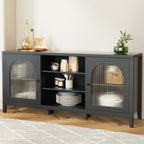 Artiss Black Buffet Sideboard with Double Doors