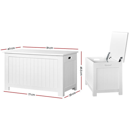 Keezi Kids White Toy Box Chest Storage
