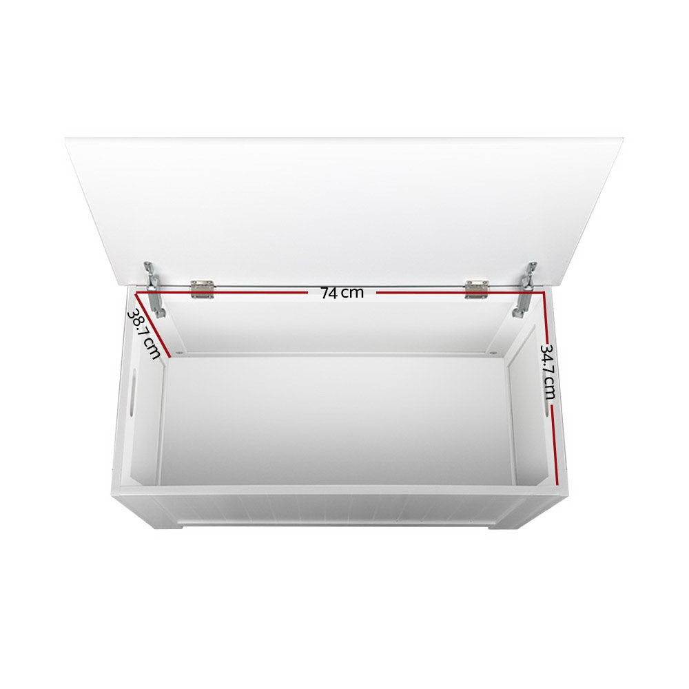 Keezi Kids White Toy Box Chest Storage