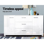 Artiss High Gloss White Buffet Sideboard