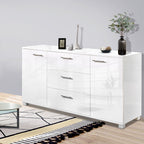 Artiss High Gloss White Buffet Sideboard