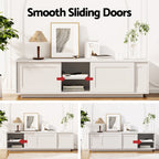 Artiss 160cm White TV Unit Storage Cabinet