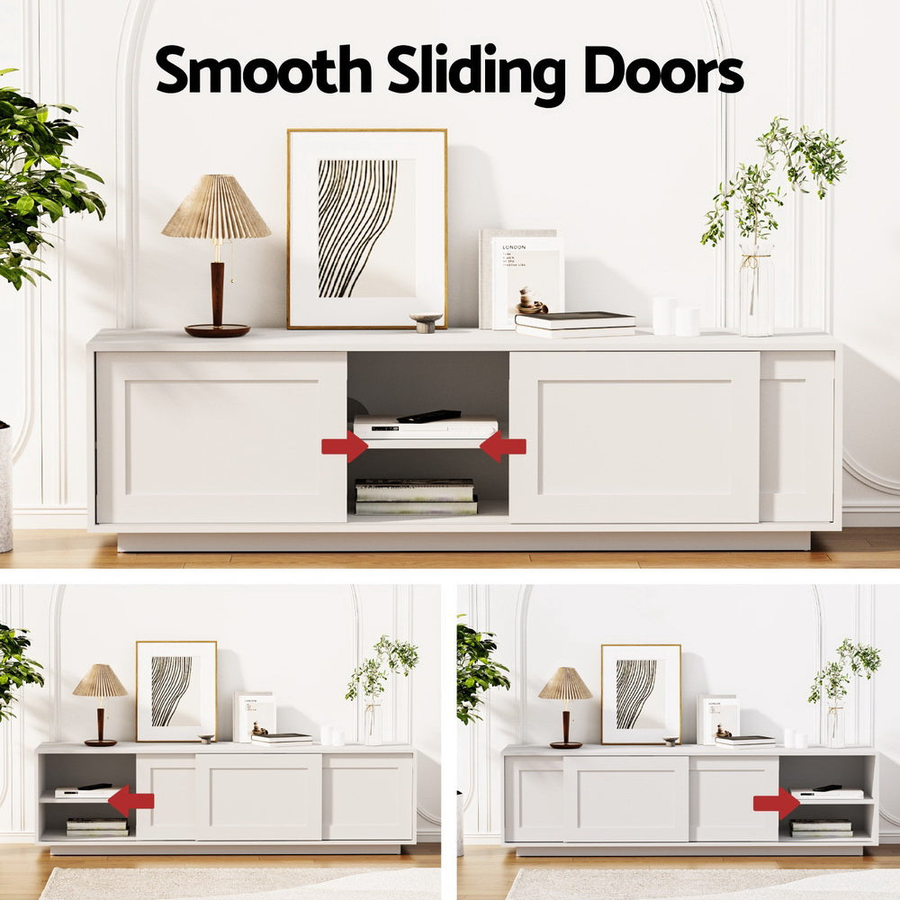 Artiss 160cm White TV Unit Storage Cabinet